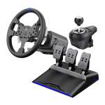 V99 Pro Force Feedback Racing Wheel With Shifter And Pedals
