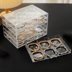 Yufong Earring Storage Box Organizer 5 Drawers Jewelry Organizer Acrylic Jewelry Storage Box Holder Compartment Transparent Disp