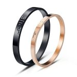 Wolentty His And Hers Matching Bracelets Stainless Steel Love Couple Bracelet Gift For Christmas