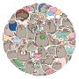 55PCS Pusheen Cat Stickers Waterproof Decals For Adults Teens Kids Toddlers