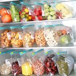 10PCS Reusable Freezer Storage Bags With Slider Closure Bpa-free Food Safe Seal Bags Multipurpose Ziplock Bags In 3 Sizes Small