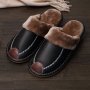 Men's Warm Fleece Cozy Slides Comfortable Fuzzy Soft Slippers Plush Comfy Non-slip Home Shoes Winter