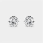 Icom Stainless Steel Cubic Zirconia Stud Earrings