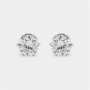 Icom Stainless Steel Cubic Zirconia Stud Earrings