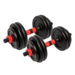 Cast Iron Dumbbell 25MM Dia Dia Set 25KG - Silver
