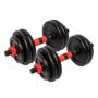 Cast Iron Dumbbell 25MM Dia Dia Set 25KG - Silver