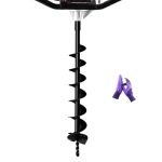 Longrunnew 4" Earth Auger Drill Bit - Heavy-duty Steel Spiral Bit For Post Hole Digging Planting Trees Bulbs Fencing - Fits 3 4"