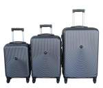 Smte 3-PIECE Travel 27-INCH Luggage Suitcase Set Stylish D-grey With Keychain