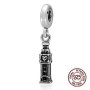 London Big Ben Dangle Charm - Authentic 925 Sterling Silver Travel Pendant Bead - European-style Bead Charm