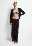Rib-knit Trousers - Black