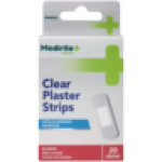 Clear Clear Plaster Strips 20 Pack