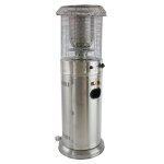 Alva Short Stand Gas PATIO HEATER 1.35M - Stainless Steel
