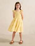 Amelia Girls Shirred Midi Dress - 10-12 Yrs Magnolia Ditsy