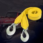 A Heavy-duty Towing Rope With A Length Of 3.91 Meter Made Of Nylon With High Tensile Strength For Emergency Vehicle Recovery Com