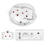 5M Extension Cord With 3 Way 2 USB Multi-plug And 1 Adapter