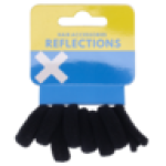 Black Small Knitted Elastics 8-PIECE