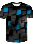 Cartoon Graphic T-Shirt For Boys Boys' Casual Summer Tee With Round Neck Polyester Fabric Cartoon Pattern Suitable For Kids 12 A