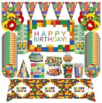 Building Block Birthday Party Printed Paper Party Bag