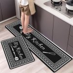 1PC Anti-fatigue Kitchen Mat Anti-slip Hallway Balcon Carpet Absorbent Bath Mat Laundry Floor Mat Entrance Doormat Washable Hous