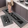 1PC Anti-fatigue Kitchen Mat Anti-slip Hallway Balcon Polyester Carpet Absorbent Bath Mat Laundry Floor Mat Entrance Doormat Washable Household Runner Rug For Hallway Laundry