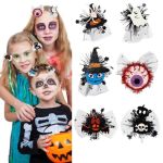 Sinalty Halloween Hair Clips Eyeball Ghost Hair Barrettes Sets Bat Spider Headpiece Costume Hair Accessories For Cosplay Party M