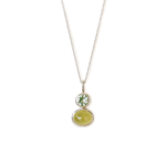 Agate And Prasiolite Pendant In Silver