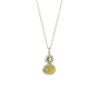 Agate And Prasiolite Pendant In Silver