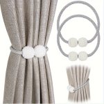 2PCS Curtain Tiebacks Drapery Artificial Pearl Holdbacks For Bedroom And Living Room Home Decor