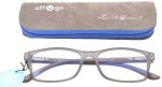 James Blue Block Reading Glasses Grey +1.00