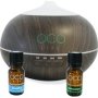 Oco Life Ultrasonic Diffuser Humidifier & Purifier 400ML With 2 Oil Blends Dark Wood