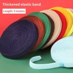 High-elasticity 1CM Wide Elastic Band 3M Roll - Durable Flat Stretch Tape For Clothing And Pants Sewing & Knitting Supplies