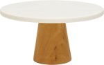 Marble Top Cake Stand Premium Dessert & Display Platter 20CM Marble Wooden Cake Server