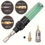 1PC Multi-function Portable Gas Soldering Iron Set 3-IN-1 MINI Pen-type Welding Repair Tool With Replaceable Tips Flame solderin