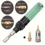 1PC Multi-function Portable Gas Soldering Iron Set 3-IN-1 MINI Pen-type Welding Repair Tool With Replaceable Tips Flame/soldering Iron/heat Gun No Electricity Needed