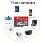 2024 New High-speed Microsd Flash Memory - 256GB 128GB 64GB 512GB - X-ray Resistant Shock Resistant Temperature Resistant Tf sd