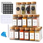 Spice Jar Containers Set Of 24 With Spice Labels Shaker Lids Pen And Funnel