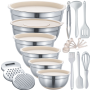 Mixing Bowls Set With Grater Attachments& Kitchen Gadgets Set Salad&baking