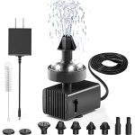 24-HOURS Working Bird Bath Fountains Plug-in Jutai Adjustable Dc 12V Water Fountain Pump With LED Light For Birdbath Garden Smal