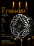 22INCH 5 120 Pcd 10J Black Machined Lip Fully Forged Alloy Wheel