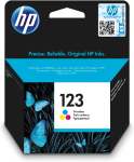 HP 123 Tri-color Original Ink Cartridge 100 Pages. Deskjet 2130 And 2131 . .