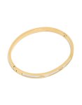 Waterproof Gold Plated Stainless Steel Cubic Zirconia Inlay Hinged Bangle