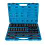 Impact Socket Set 1/2 Inches 43 Piece Impact Sockets