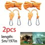 2PCS 5M Camping Tent Tie Down Rope Ratchet Hanger Rope Ratchet For Plants Lamp For Outdoor Tent Canopy Tent