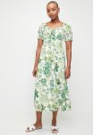 Floral Printed Midi Dress - Green