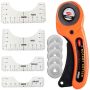 Craft Multifunctional T-Shirt Alignment Rulers With Rotary Cutter & Blades