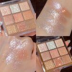 Mother's Day Glitter Sequin 9 Colors Eyeshadow Palette Christmas Halloween Snowflake Eyeshadow Palette For Music Festival