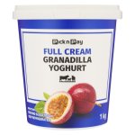 Pnp Full Cream Granadilla Yoghurt 1KG
