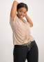 Ruche Detail Active Top - Beige - L