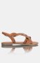 Footwork Ladies Castro Flat Sandals - Brown - Brown / UK 6