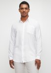 L S Wash Linen Blend Shirt - White